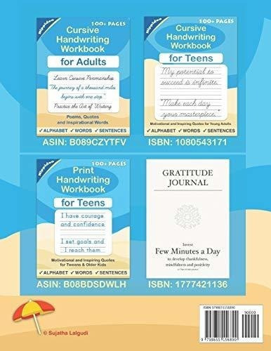 Print Handwriting Workbook For Adults Improve Your.., De Lalgudi, Suja. Editorial Independently Published En Inglés