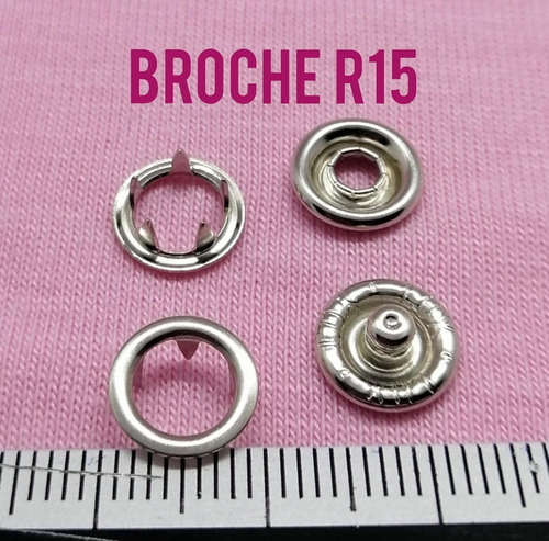 Broche Metalico R15 Por 100 Unidades, Broches Bebé, Body