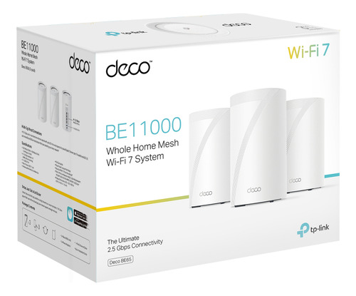Sistema Mesh Wi-fi 7 Deco Be65 3pack Be11000 2.5gbps Tp-link
