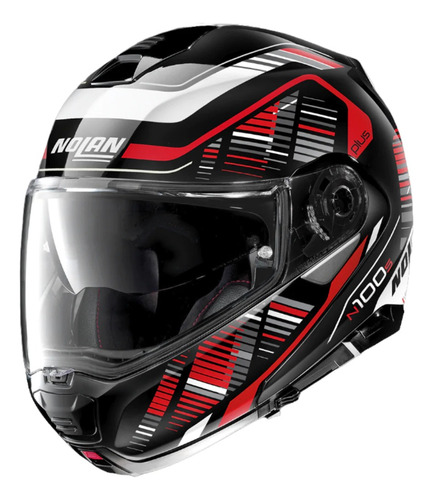 Casco Nolan Abatible N100-5 Con Pinlok Y Lente Interno Humo