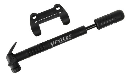 Inflador De Mano Con Soporte Ventura Mini Pump Color Negro