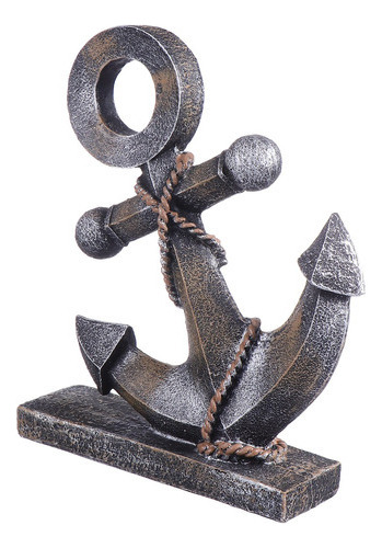 Figura Decorativa De Ancla Para Barco, Resina, Adorno De Cas