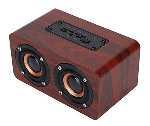 Yyoy Wooden Retro Bluetooth Altavoz, Inalámbrico Bt Bzx5y