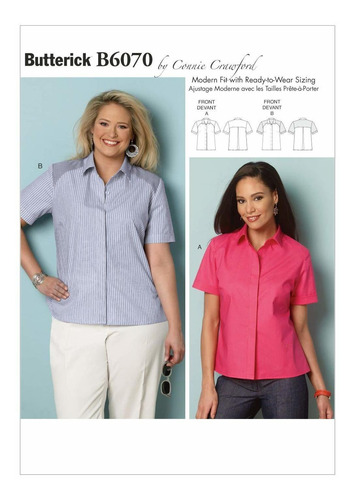 Mccall 's Patterns Butterick B6070 talla Camiseta Mujer Mis