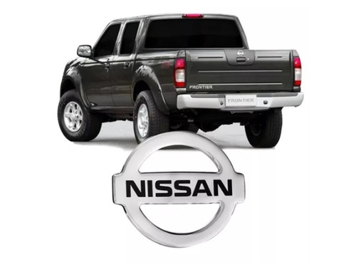 Emblema Traseiro Cromado Resinado Logo Nissan Menor Frontier