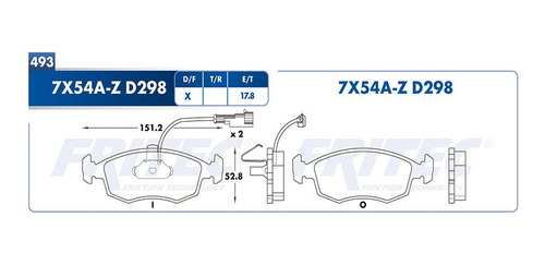 Balatas Delanteras Xr4ti 1988 Fritec 2.3l Merkur