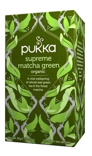 Pukka Té Infusion Supreme Matcha 100% Organico / Agronewen