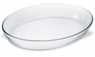 Fuente Oval De Vidrio Templado Para El Horno Marinex 3.2 Lt.