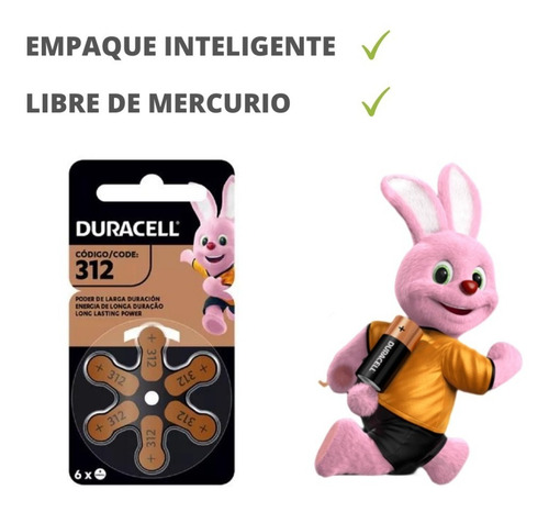 Duracell Pila Audífono Tamaño 312 Blíster X6ud