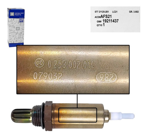 Imagen 7 de 8 de Sensor Oxigeno Corsa Cielo Lanos Montana Meriva 1 Cable Orig