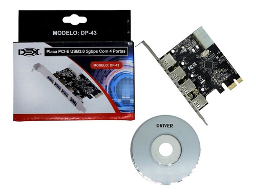 Imagem 6 de 6 de Placa Usb 3.0 4 Portas Pci Express Pci-e Ate 5gbps
