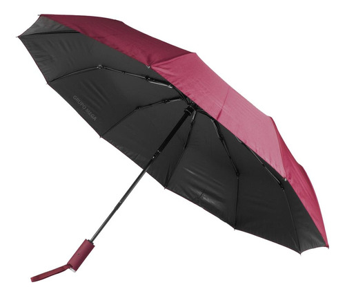 Guarda Chuva Automático Reforçado Contra Vento P/ Mochila Cor Vinho