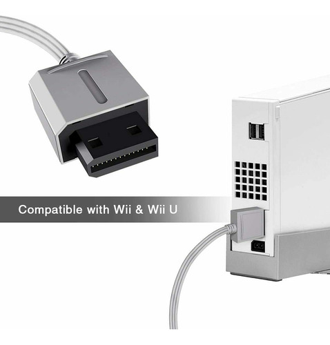 Cable De Tv Av 3 Conectores Rca Para Consola Wii Y Wii U 1.8