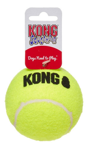 Kong Ball Squeakair Xl Extra Large Pelota De Tenis Full Color Amarillo