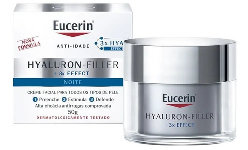 Imagen 3 de 3 de Crema de Noche Eucerin Hyaluron-Filler para todo tipo de piel de 50mL