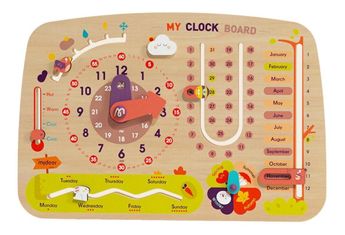 Reloj Para Niños Calendario Preescolar Materiales De