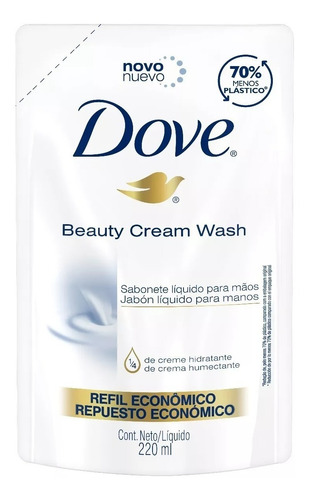 Dove Beauty Cream Wash Jabon Liquido Manos Repuesto X 220 Ml