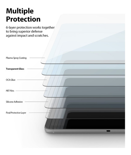 Imagen 9 de 10 de Vidrio Templado Ringke Samsung Tab S7 Plus Gorilla Glass