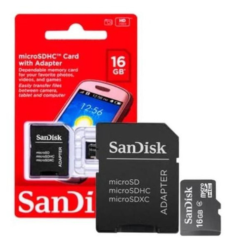 Memoria Micro Sdhc Sandisk 16gb (sdsdqm-016g-b35a) S