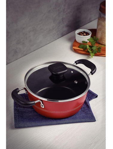 Caçarola Antiaderente Tramontina Sicília Vermelho 20cm