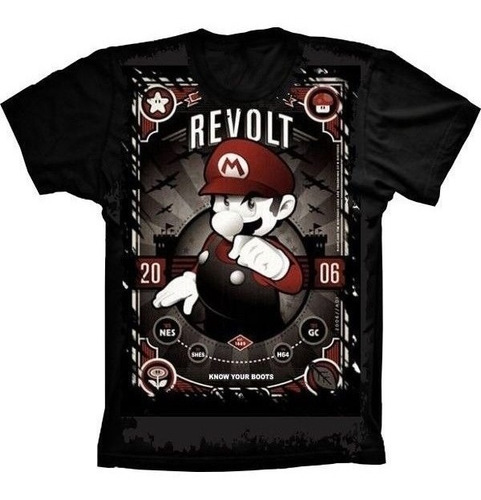 Camiseta Estilosa 3d Fullprint  Game Smb Revolt 