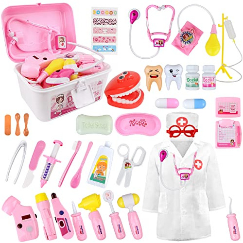 Kit Médico Para Niños - 35 Piezas Doctor Pretender F96rg