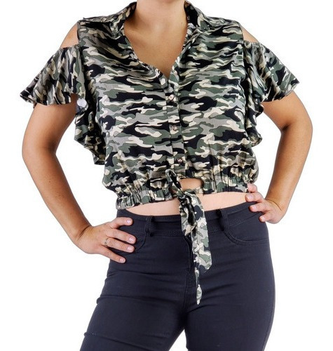 Blusa Militar Liviana Polera Mujer. Ancha. Cubre Cola 022