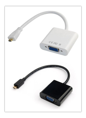 Htv18 1080p Micro Hdmi To Vga Adaptador De Conversor De Víd