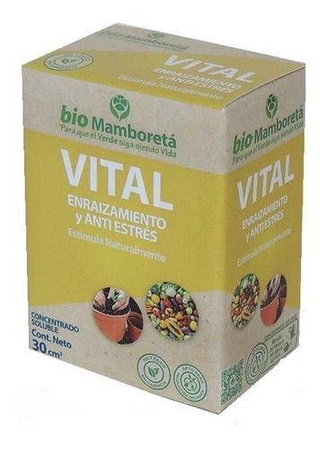 Imagen 1 de 10 de Mamboreta Vital Enraizante Y Anti Estres Natural 30 Cc