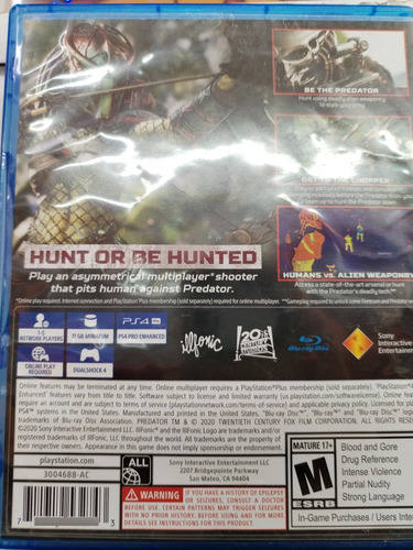 Predator: Hunting Grounds Ps4 Seminuevo (Usado)
