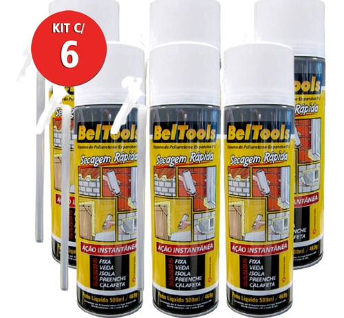 Kit 6 Selante Universal  500ml Beltools