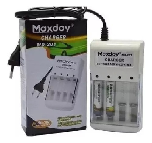 Cargador De Pilas Recargables Aa Y Aaa  Maxday  Md201