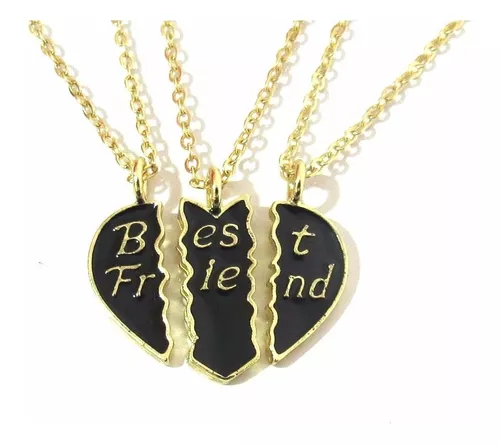 Colar amizade best friends 3 amigas