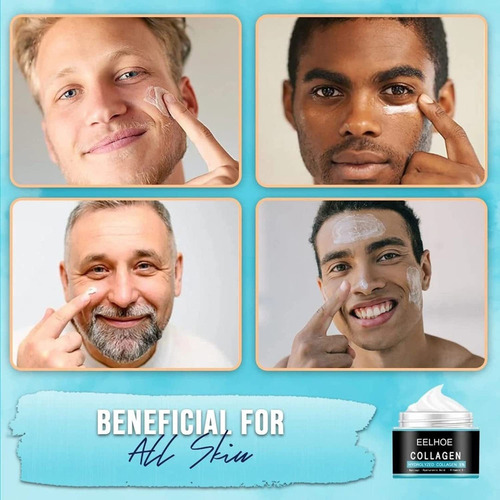 Kit 3 Creme Anti-envelhecimento Para Homens Com Colágeno Vit