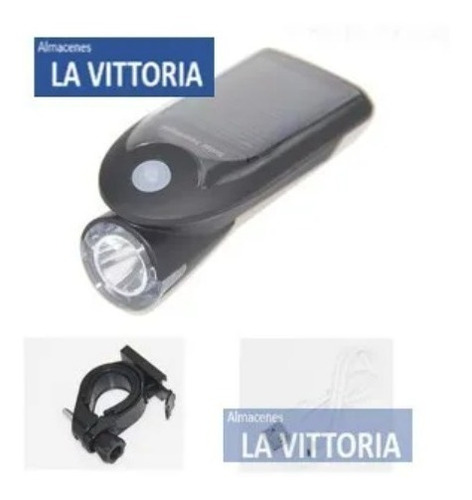 Imagen 4 de 4 de Lámpara Con Panel Solar Para Bicicleta