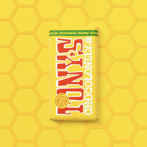 Tonys Chocolonely Milk Chocolate Honey Almond Bar, 6.35oz