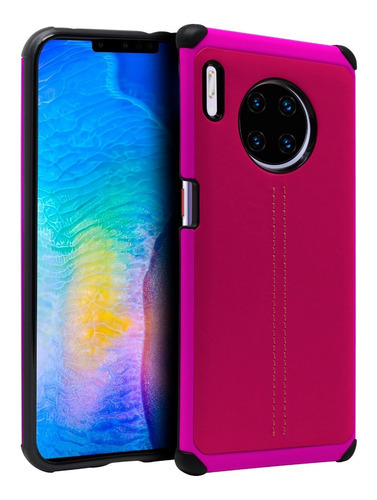 Funda Tpu Tipo Piel Para Huawei Mate 30 Pro Spn-al00 Y Plano Color Rosa