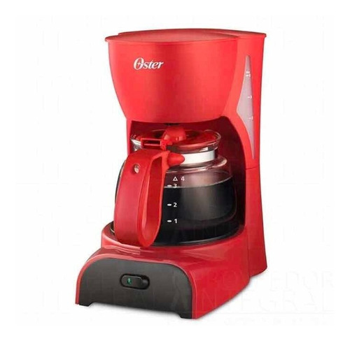 Cafetera Oster 4 Tazas Roja