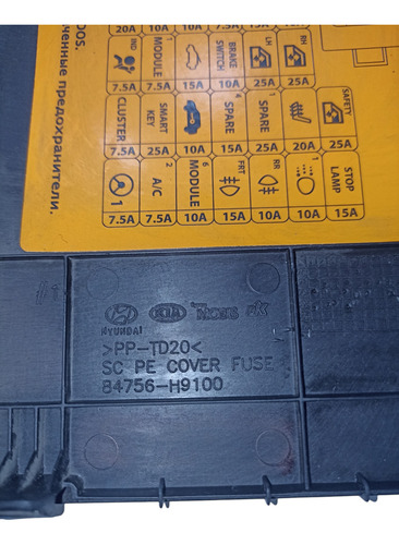 Tapa Fusibles Tablero Kia Rio 18-23 Original