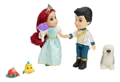 Set De Muñecas Disney Princess Boda Ariel Y Eric La Sirenita