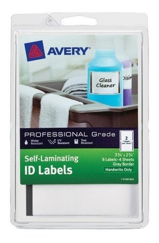 Etiqueta - Avery Self-laminating Id Labels, Handwrite, 3.75 