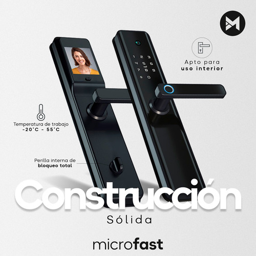 Imagen 7 de 10 de Cerradura Inteligente Biométrica Smart Bluetooth Huella