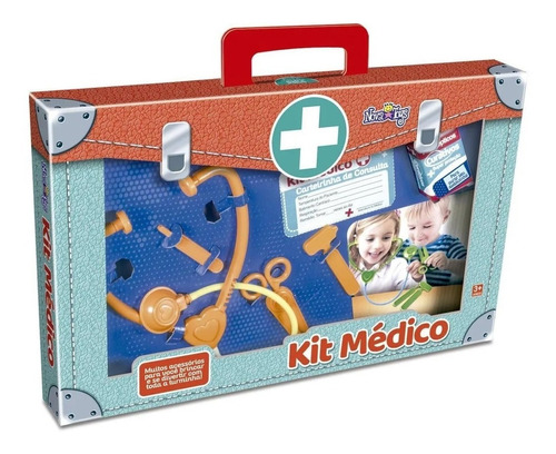 Brinquedo Kit Maleta Profissão Médico Infantil Acessórios