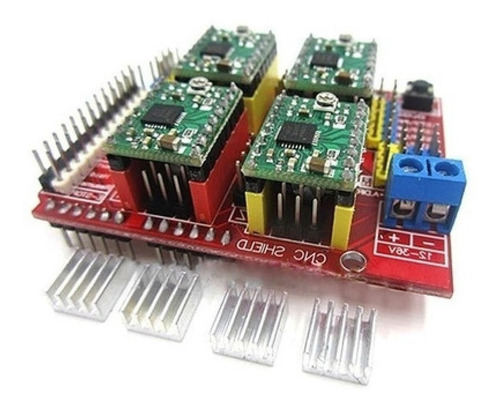 Impresora 3d Cnc Shield V3 Grabador 4 X A4988 Arduino