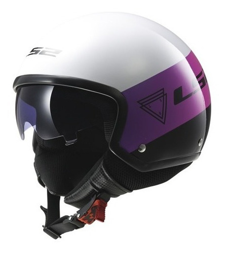 Casco Abierto Ls2 561 Wave Beat Pink Dama Mujer Lady Cts