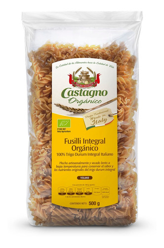 Sopa Castagno Fusilli Integral de Trigo 500g