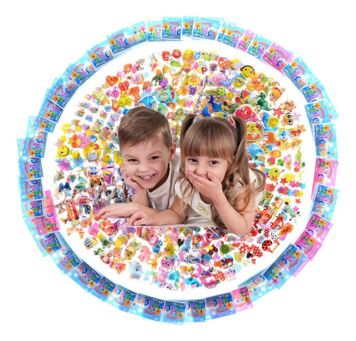 Adesivos Infantis 1000 40 Folhas Diferentes 3d Adesivos Inch