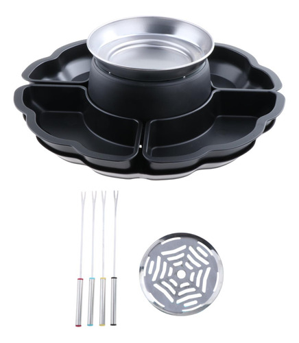 Juego Eléctrica Para Fondue Con Tenedores, Y Bandeja Para