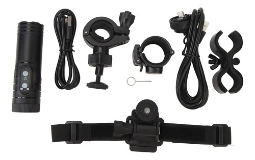 Cámara De Vídeo Negra Negra Para Bicicleta, 4k, Resistente A