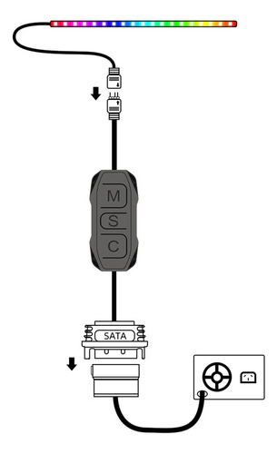 Controlador Rgb Direccionable Manual Controller Mate Argb Le